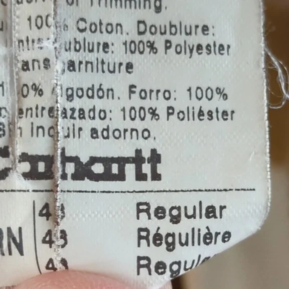 Vintage Y2K Carhartt Jacket Mens XL Brown Duck Quilt C03 Arctic Coat Grunge Fade - Picture 9 of 16